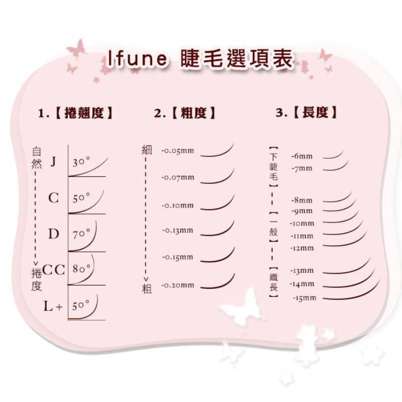 ifune pretty 伊芙妮 鳳尾蝶 三葉草 睫毛 美睫  0.07 C卷 D卷-細節圖5