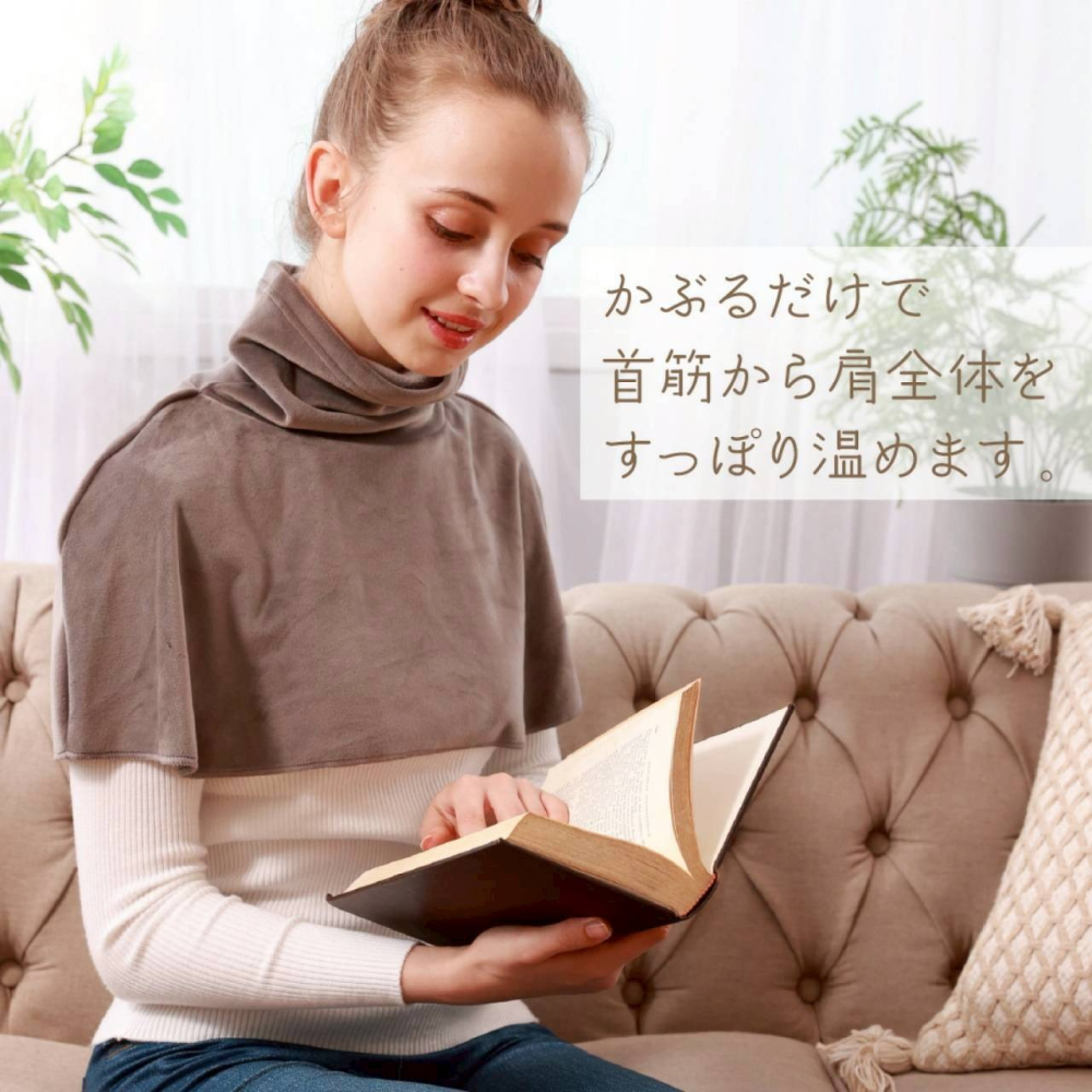 【大和御前】『美人の温活習慣』頸肩保暖毯 保暖整個脖子和肩膀 伸展高領設計 溫暖臉頰 日本進口 蓬鬆舒適 親膚-細節圖3
