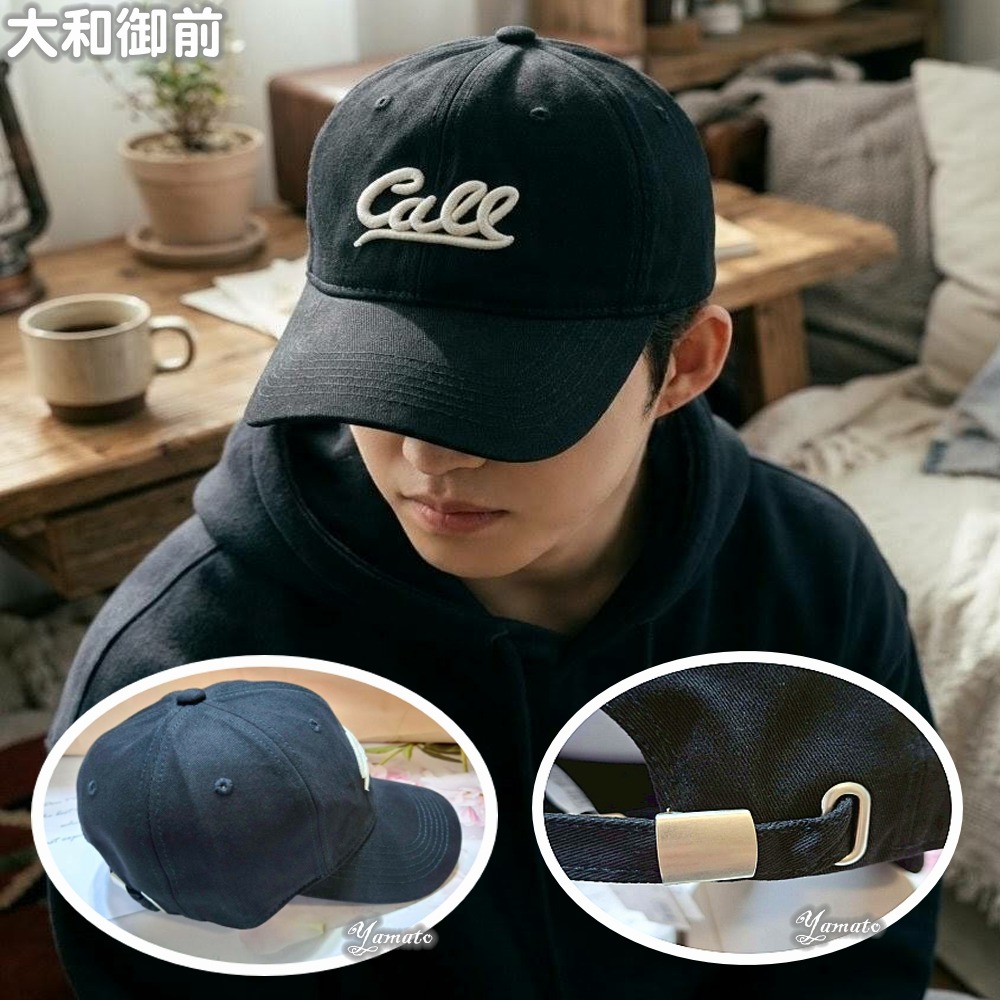 【大和御前】Call休閒棒球帽  軟帽  老帽  鴨舌帽  四色可選 立體刺繡 日本直送-細節圖2