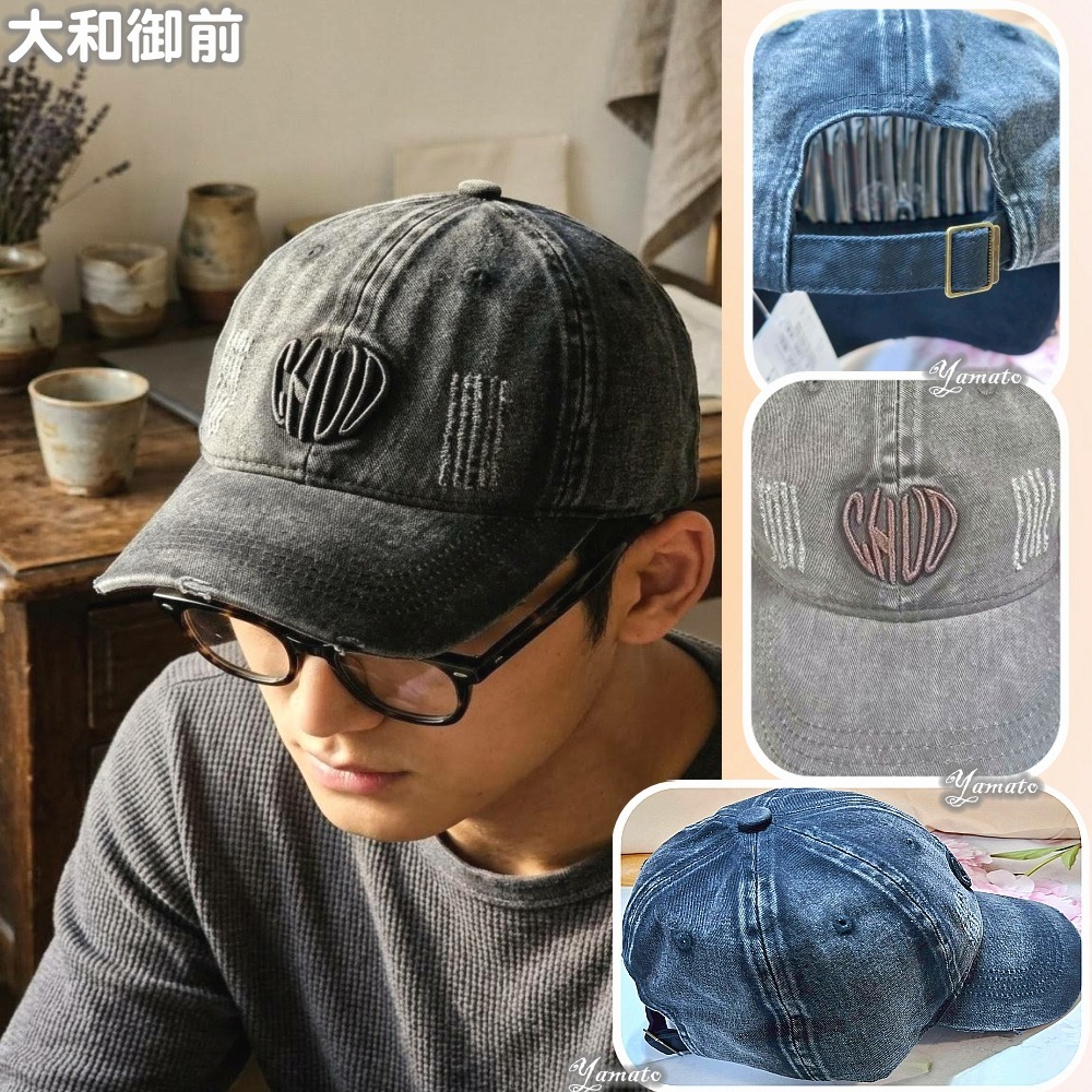 【大和御前】Chud作舊棒球帽  軟帽  老帽  水洗帽 二色可選 立體刺繡 日本直送-細節圖2