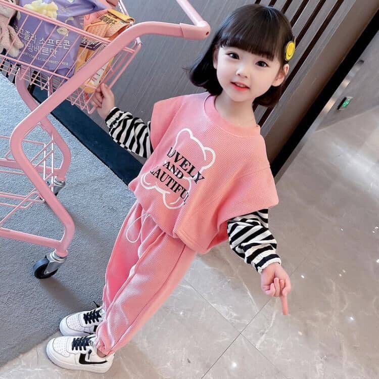 休閒可愛春秋女童套裝✨-細節圖3