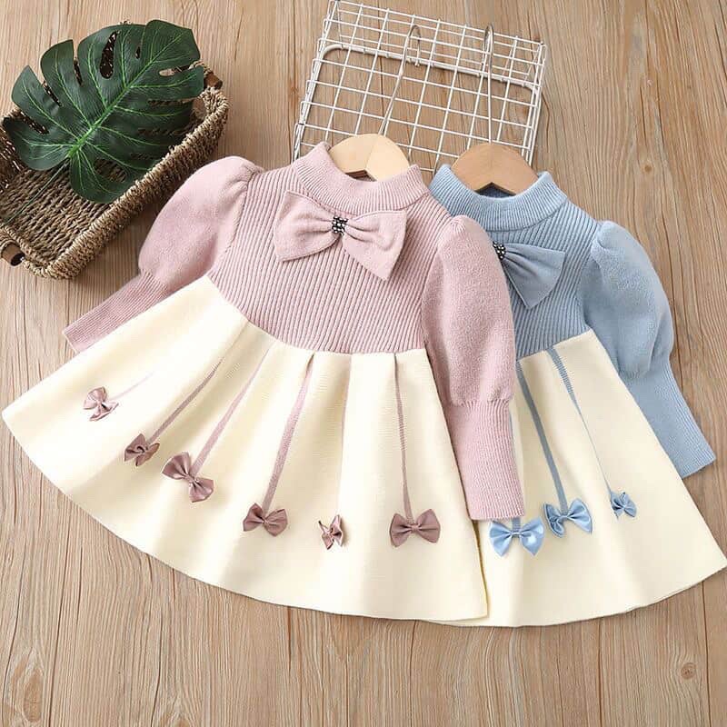 蝴蝶結毛衣公主裙✨-細節圖6