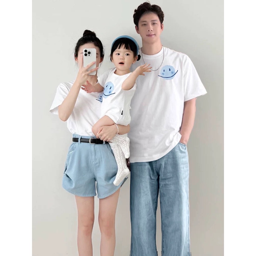 《嬰兒》親子微笑星球短袖包屁衣（一家三口/一家四口）-細節圖8