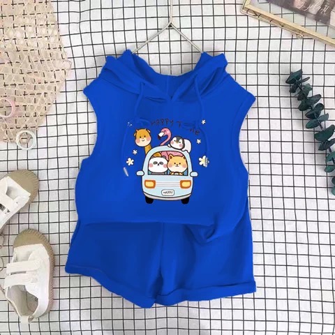 🦒 可愛長頸鹿印花連帽上衣/🚗 萌趣動物派對連帽上衣-規格圖5