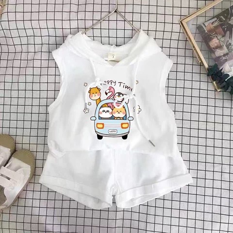 🦒 可愛長頸鹿印花連帽上衣/🚗 萌趣動物派對連帽上衣-規格圖5