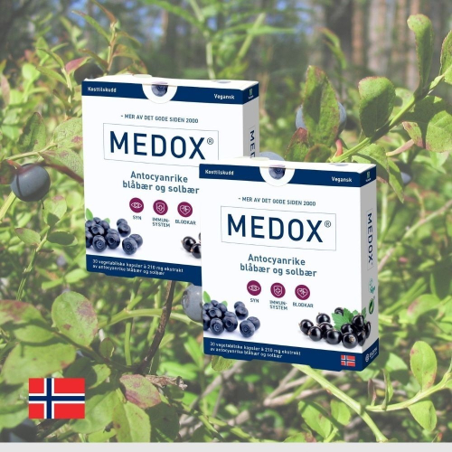 MEDOX 莓達斯藍莓花青素膠囊 挪威原裝進口 兩盒優惠組合