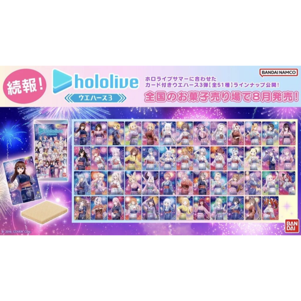 【歐賣小舖】食物已過期 BANDAI Hololive 餅卡 威化餅乾3-細節圖2