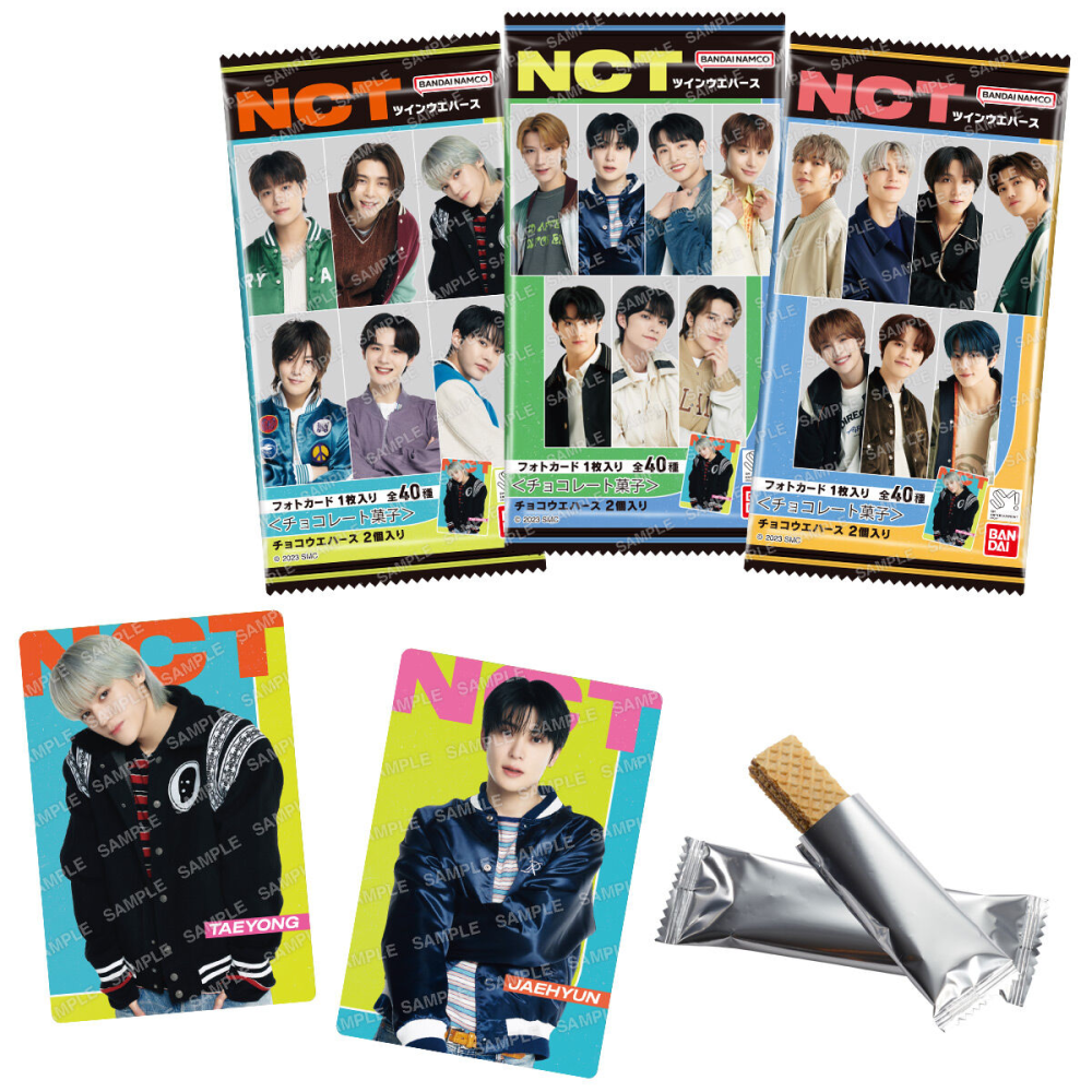 【歐賣小舖】食物已過期 BANDAI NCT 餅卡 雙威化餅乾-規格圖3