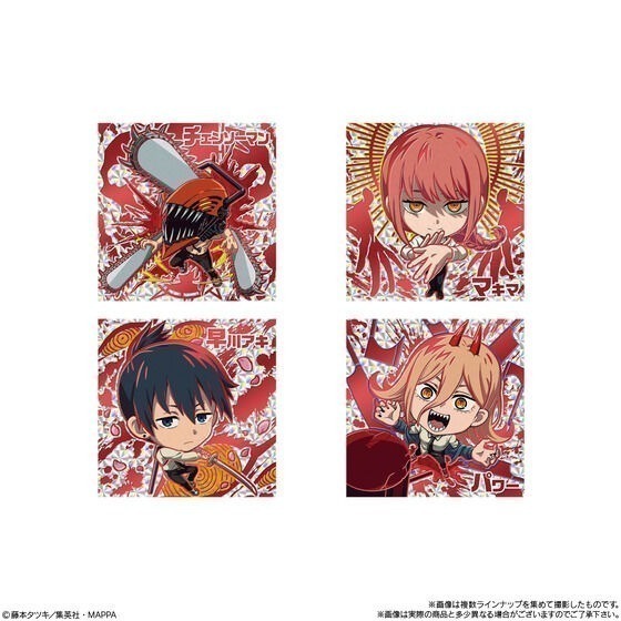 【歐賣小舖】食物已過期 BANDAI 鏈鋸人 餅貼 貼紙 威化餅乾-細節圖2