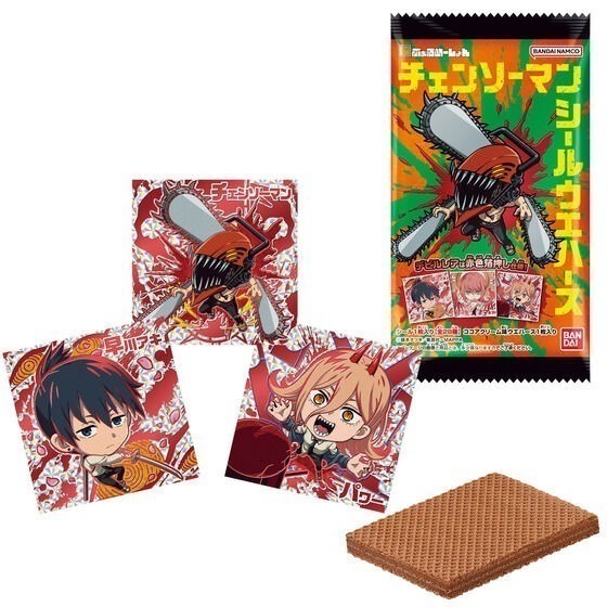 【歐賣小舖】食物已過期 BANDAI 鏈鋸人 餅貼 貼紙 威化餅乾-規格圖8