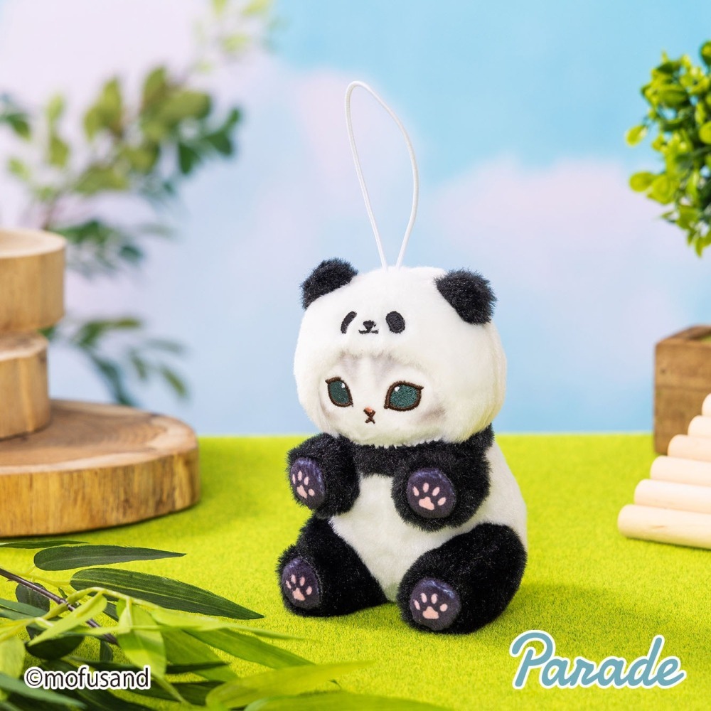 【歐賣小舖】parade 景品娃 mofusand 貓福珊迪 貓熊 熊貓 小貓熊 小熊貓 娃娃吊飾 全2種-細節圖2