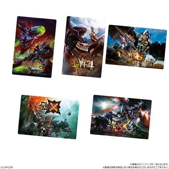 【歐賣小舖】食物已過期 BANDAI 魔物獵人 20週年 20th Anniversary 餅卡 威化餅乾-細節圖3