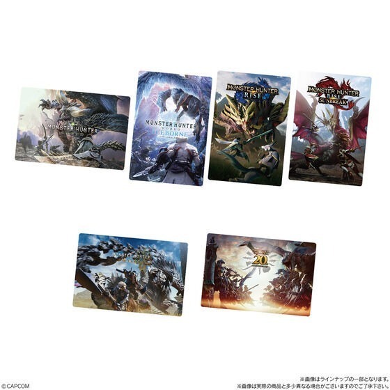 【歐賣小舖】食物已過期 BANDAI 魔物獵人 20週年 20th Anniversary 餅卡 威化餅乾-細節圖4