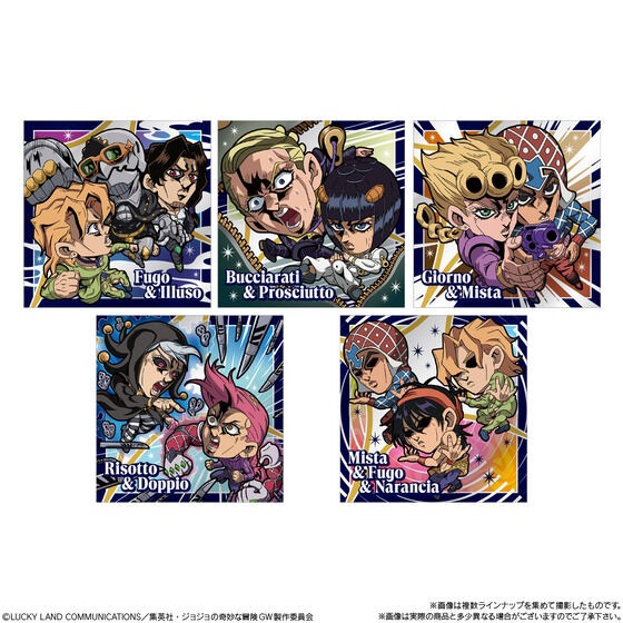 【歐賣小舖】BANDAI JoJo的奇妙冒險 黃金之風 Episodio02 餅貼 貼紙 威化餅乾-細節圖5