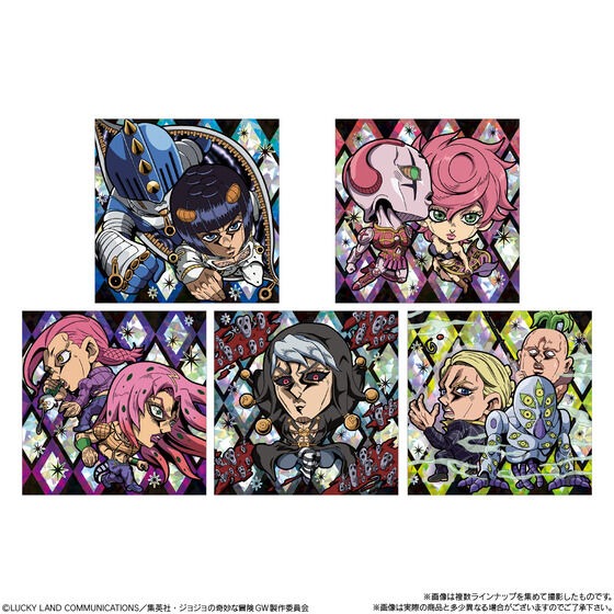 【歐賣小舖】BANDAI JoJo的奇妙冒險 黃金之風 Episodio02 餅貼 貼紙 威化餅乾-細節圖6