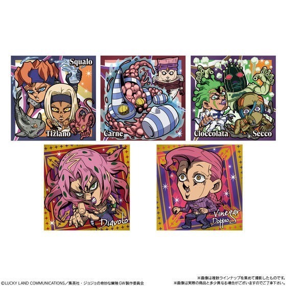 【歐賣小舖】BANDAI JoJo的奇妙冒險 黃金之風 Episodio02 餅貼 貼紙 威化餅乾-細節圖3