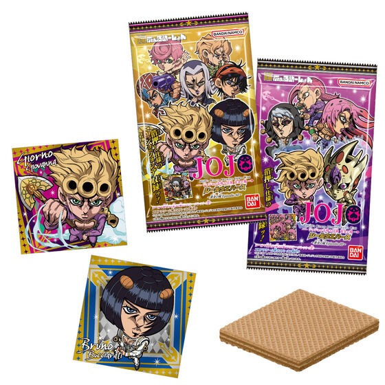 【歐賣小舖】BANDAI JoJo的奇妙冒險 黃金之風 Episodio02 餅貼 貼紙 威化餅乾-規格圖7