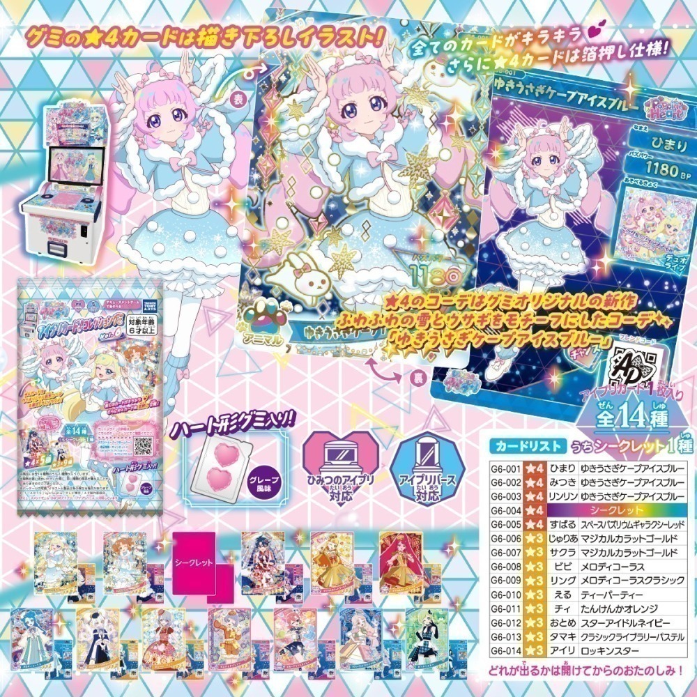 【歐賣小舖】TAKARATOMY-ARTS 祕密的偶像公主 aipri 愛普莉卡片 軟糖 Vol.6-細節圖2
