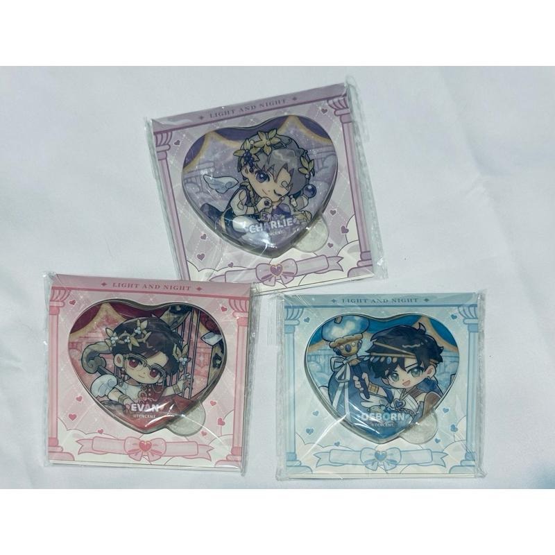 光與夜之戀 繾愛夢旅系列  心形徽章 蕭逸 陸沉 查理蘇-細節圖2