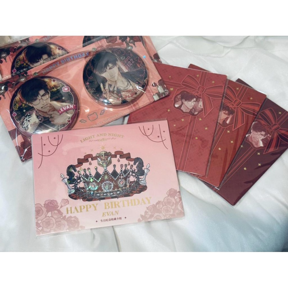 光與夜之戀 陸沉 2024生日系列 馬口鐵徽章組 收藏卡 透卡-細節圖4