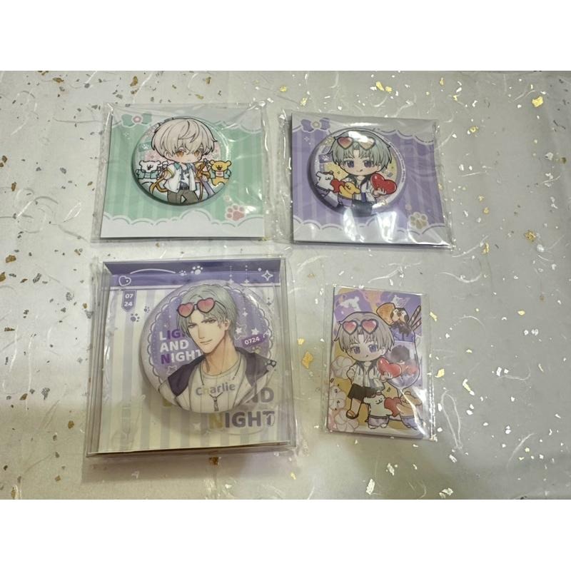 光與夜之戀 線條小狗聯名徽章 谷美立牌齊司禮 查理蘇-細節圖2