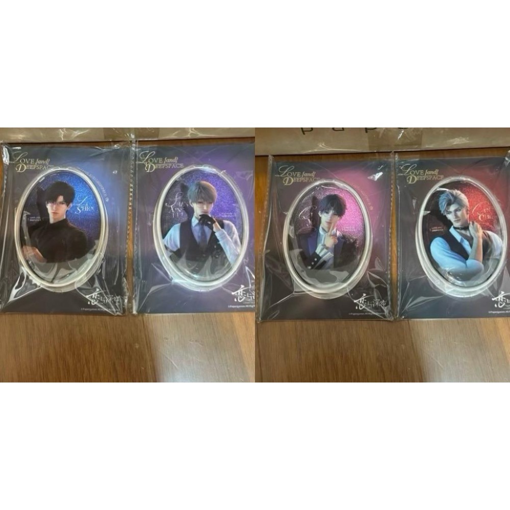 戀與深空豫園合作 喵遊系列橢圓徽章 拍立得 沈星回 黎深 祁煜 秦徹徽章-細節圖3