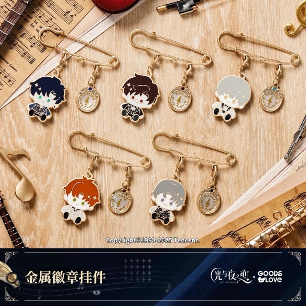 光與夜之戀x GOODSLOVE  音樂會二期 掛件 壓克力擺件 金屬徽章 合影卡 蕭逸 齊司禮 查理蘇-細節圖2