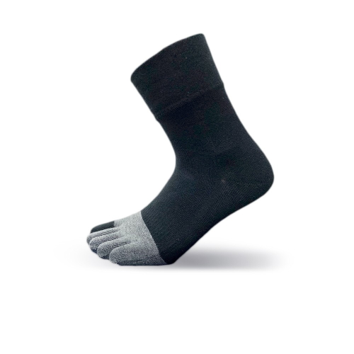 【Walkplus】無痕寬口五指襪 除臭 竹炭襪 防腳氣 睡眠襪 保暖襪 健走 拇指外翻