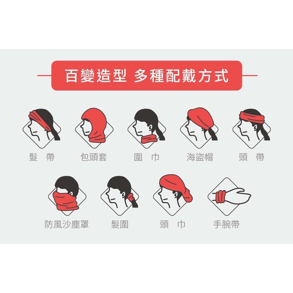 【Walkplus】100%美麗諾羊毛魔術頭巾 台灣製 四季款快速排汗 快乾 運動頭巾 脖圍 戶外登山 抗菌 除臭-細節圖2
