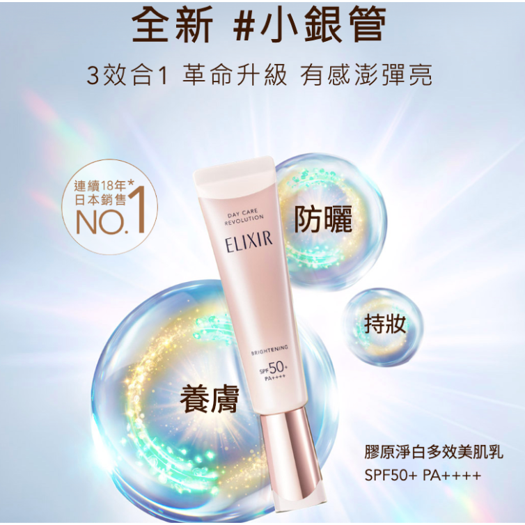 新版✨ SHISEIDO 資生堂 怡麗絲爾 膠原淨白多效美肌乳 35ml 小銀管-細節圖2