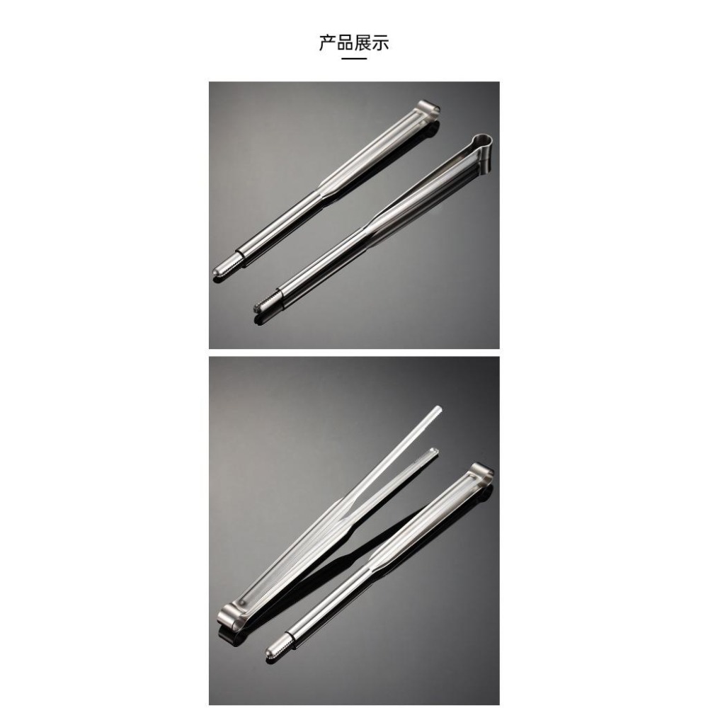 304不鏽鋼食物夾 公筷夾 不鏽鋼夾 分菜夾 烤肉夾 料理夾 火鍋 過年 附收納套-細節圖3
