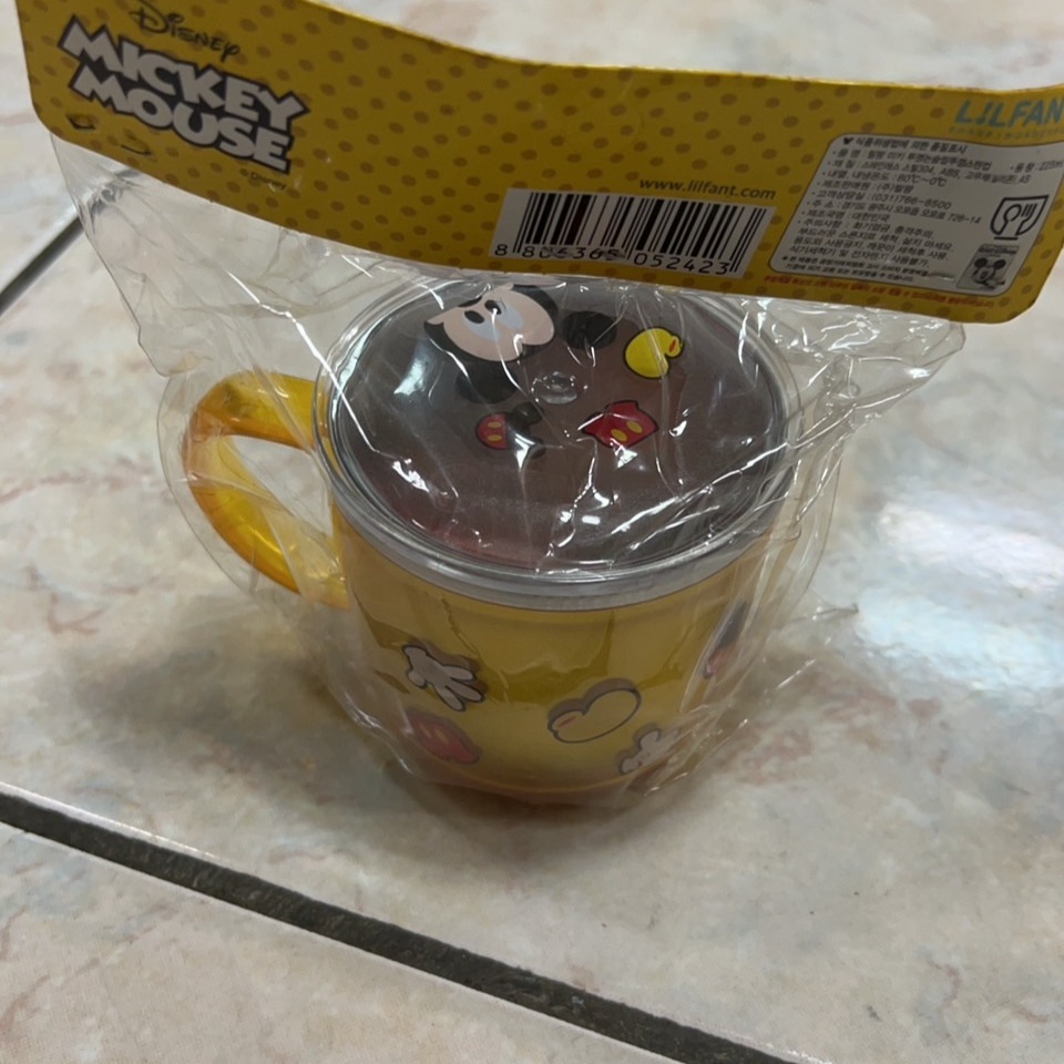 出清韓國正版米老鼠杯 庫存品包裝不整-細節圖2