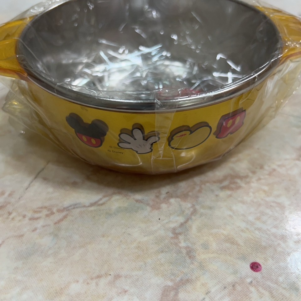 出清韓國正版米老鼠碗庫存品 包裝不整-細節圖2