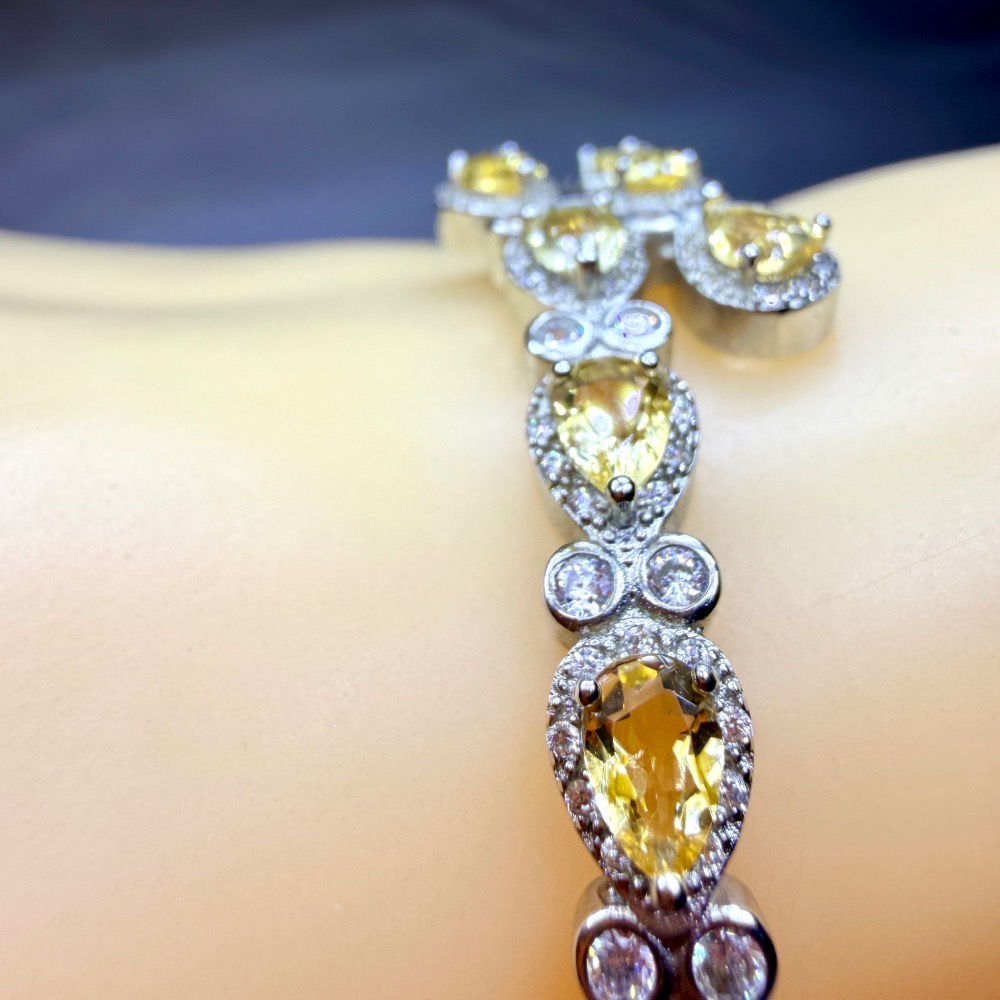 ღ꙼̈貝蒂の城堡ღ꙼̈ 巴西 黃水晶 聚財之石 鈦鋼 手鐲-細節圖6