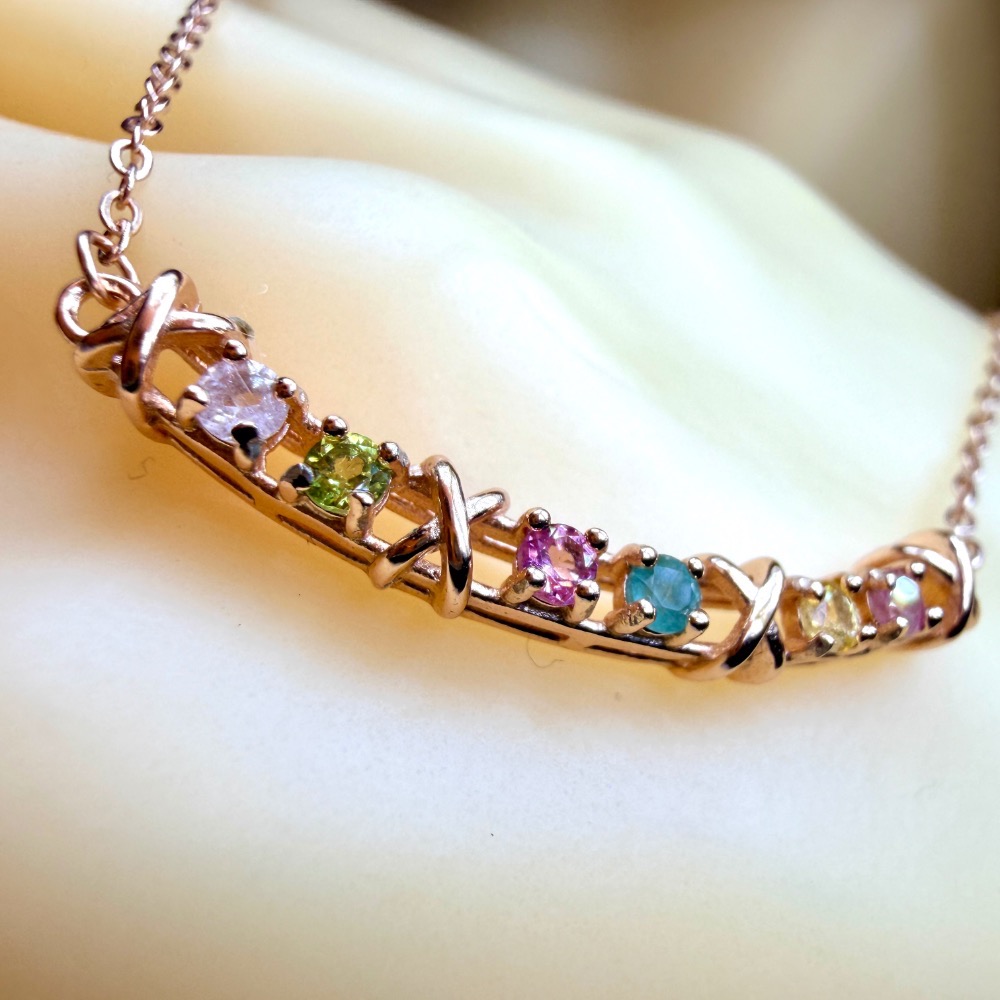 ღ꙼̈貝蒂の城堡ღ꙼̈ 純淨體 彩碧璽 微笑套鏈 S925純銀-細節圖7