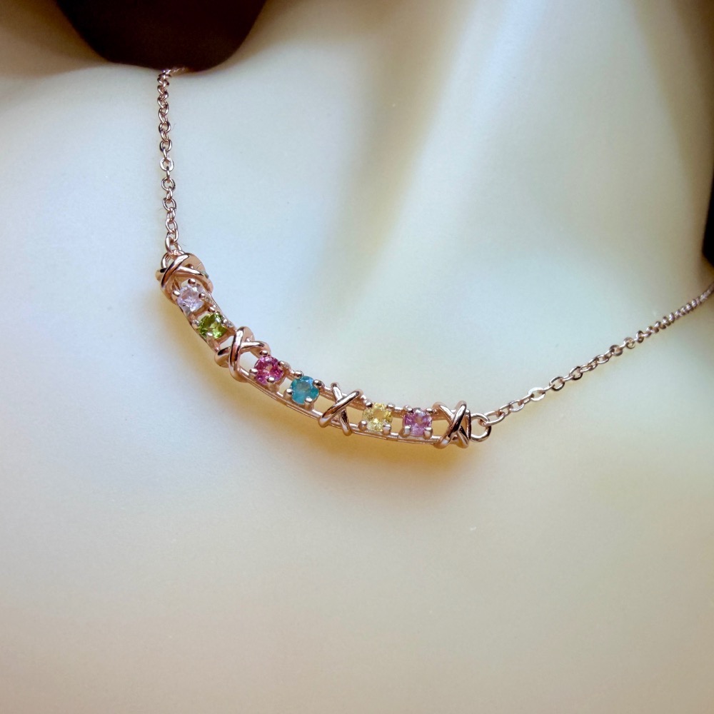 ღ꙼̈貝蒂の城堡ღ꙼̈ 純淨體 彩碧璽 微笑套鏈 S925純銀-細節圖10