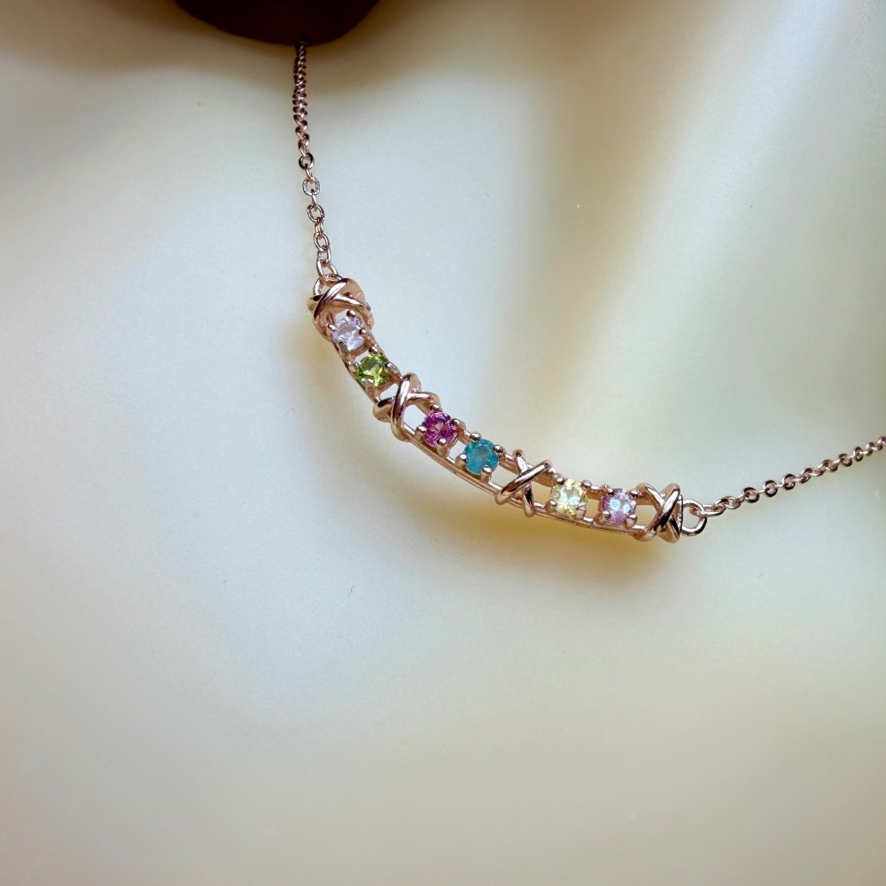 ღ꙼̈貝蒂の城堡ღ꙼̈ 純淨體 彩碧璽 微笑套鏈 S925純銀-細節圖11