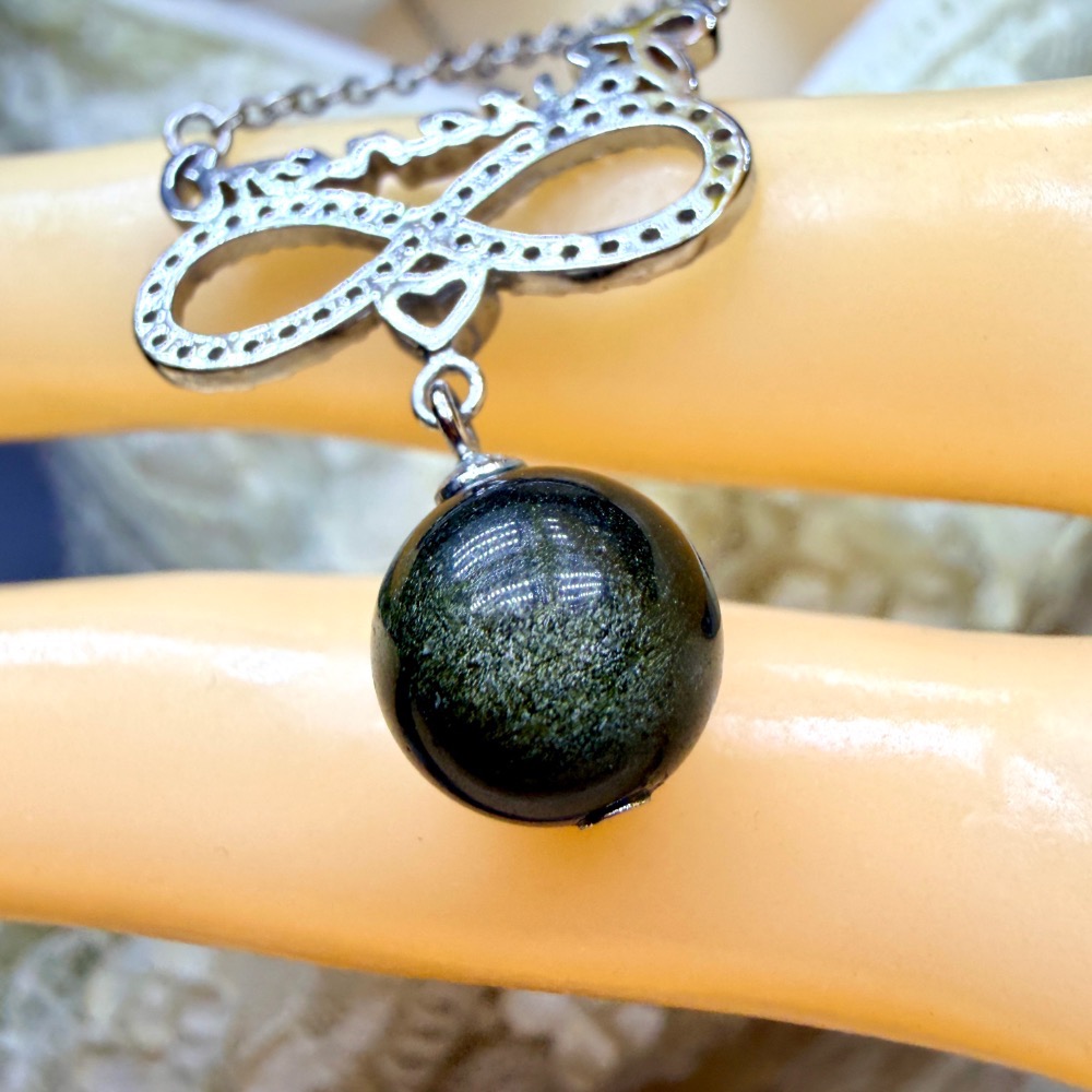 ღ꙼̈貝蒂の城堡ღ꙼̈ 金曜石 S925純銀 無限 項鍊 套鏈-細節圖3