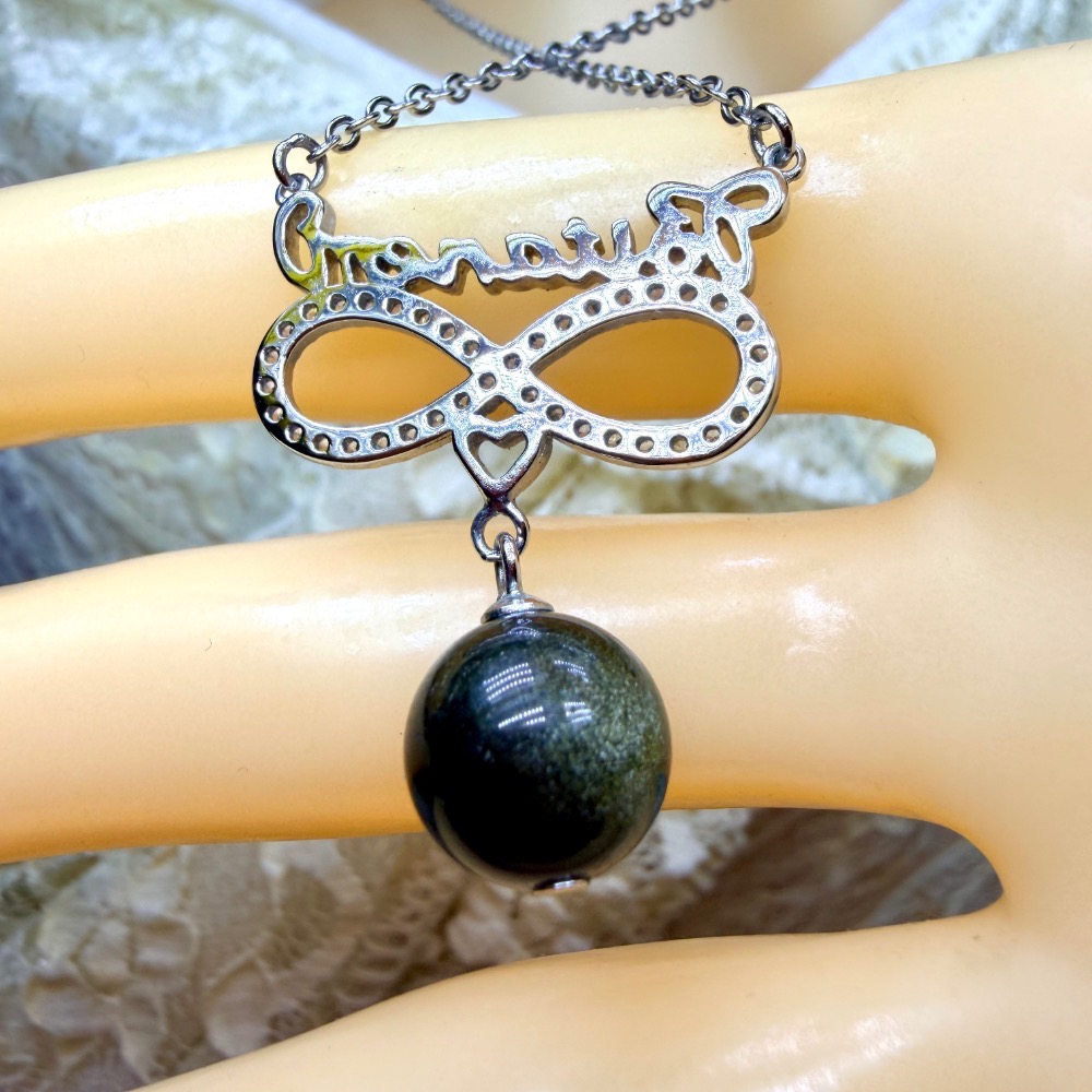 ღ꙼̈貝蒂の城堡ღ꙼̈ 金曜石 S925純銀 無限 項鍊 套鏈-細節圖4