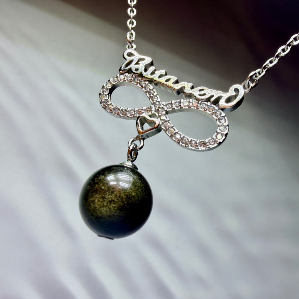 ღ꙼̈貝蒂の城堡ღ꙼̈ 金曜石 S925純銀 無限 項鍊 套鏈-細節圖10