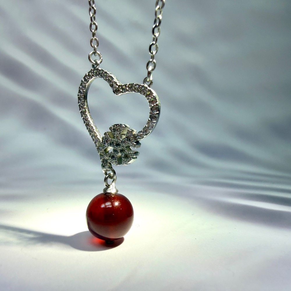 ღ꙼̈貝蒂の城堡ღ꙼̈ 淨體 紅石榴石 S925純銀 套鏈 項鍊-細節圖2