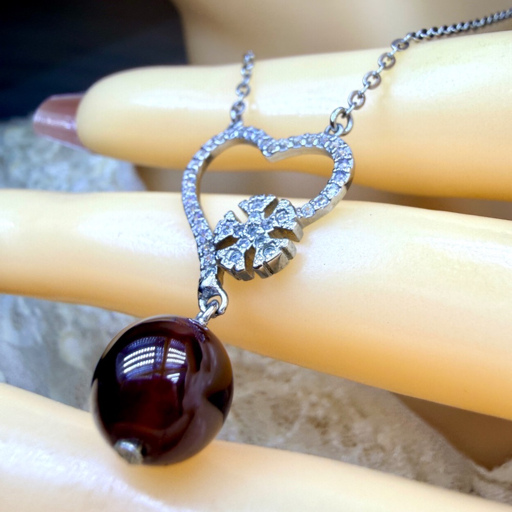 ღ꙼̈貝蒂の城堡ღ꙼̈ 淨體 紅石榴石 S925純銀 套鏈 項鍊-細節圖6