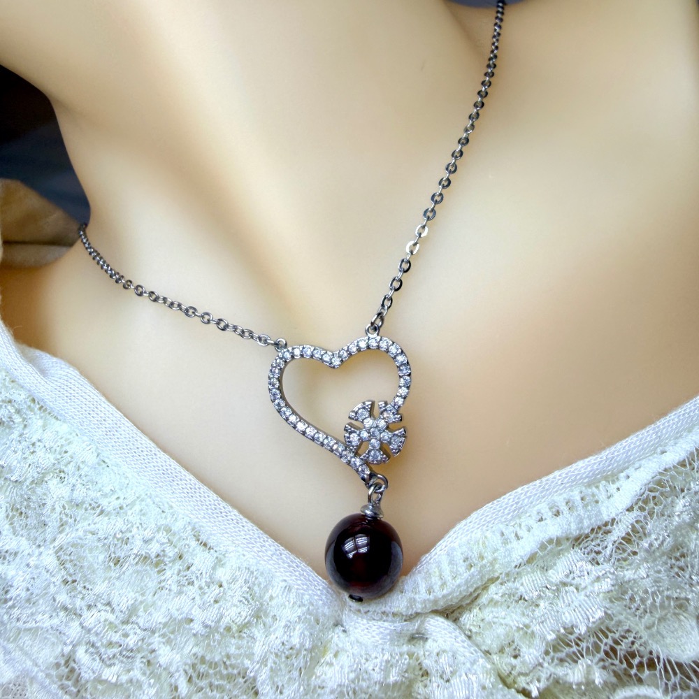 ღ꙼̈貝蒂の城堡ღ꙼̈ 淨體 紅石榴石 S925純銀 套鏈 項鍊-細節圖10
