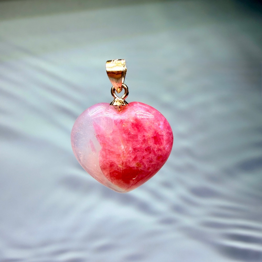 ღ꙼̈貝蒂の城堡ღ꙼̈ 薔薇輝 玉化 櫻花雨 愛心S925純銀 吊墜-細節圖2