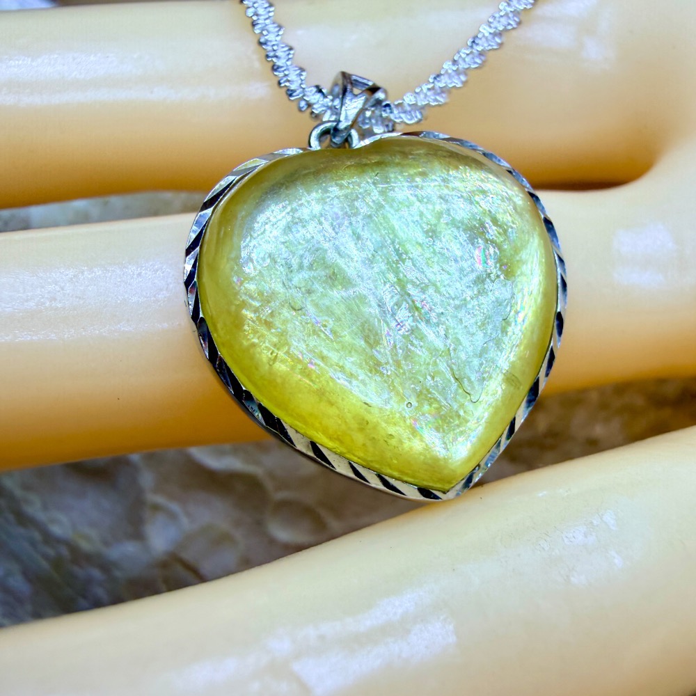 ღ꙼̈貝蒂の城堡ღ꙼̈ 黃金鋰雲母 金祖母晶 S925純銀 吊墜-細節圖8