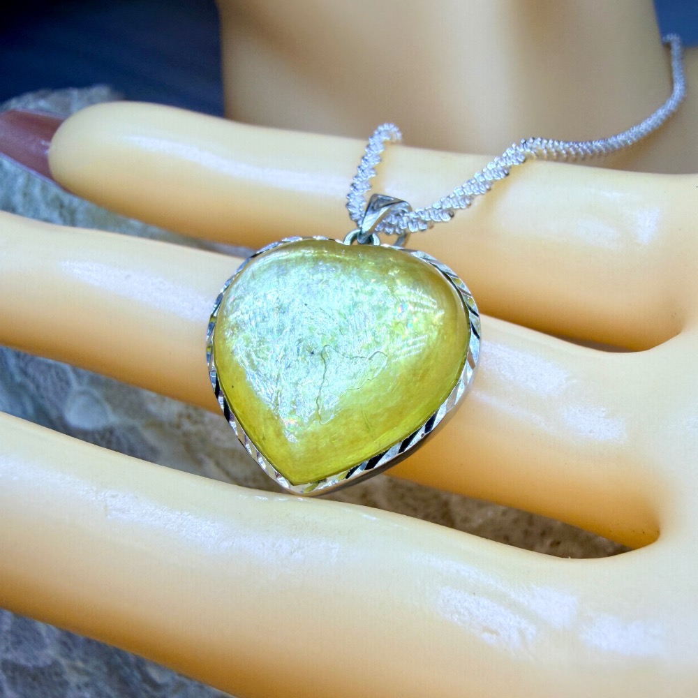 ღ꙼̈貝蒂の城堡ღ꙼̈ 黃金鋰雲母 金祖母晶 S925純銀 吊墜-細節圖9