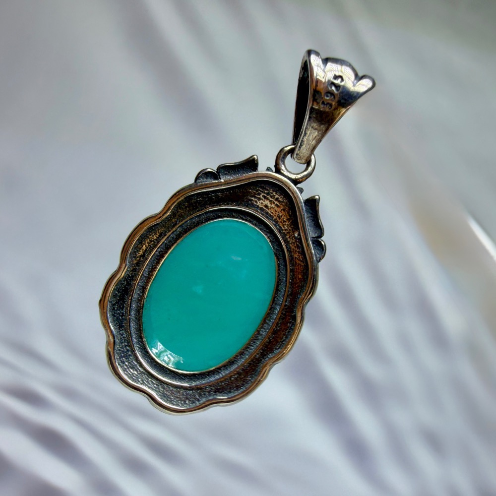 ღ꙼̈貝蒂の城堡ღ꙼̈ 巴西 天河石 戒指 吊墜 S925 純銀 自信幸運石 希望之石-細節圖6