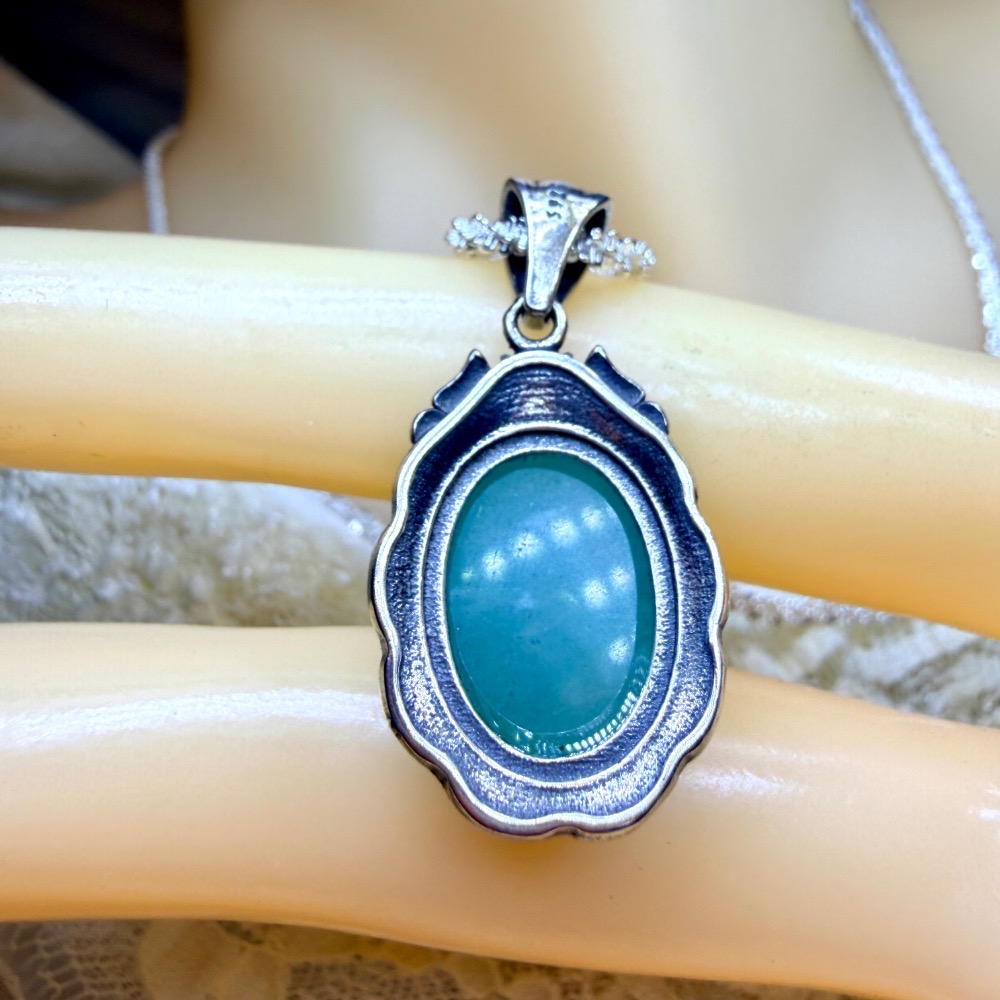 ღ꙼̈貝蒂の城堡ღ꙼̈ 巴西 天河石 戒指 吊墜 S925 純銀 自信幸運石 希望之石-細節圖11