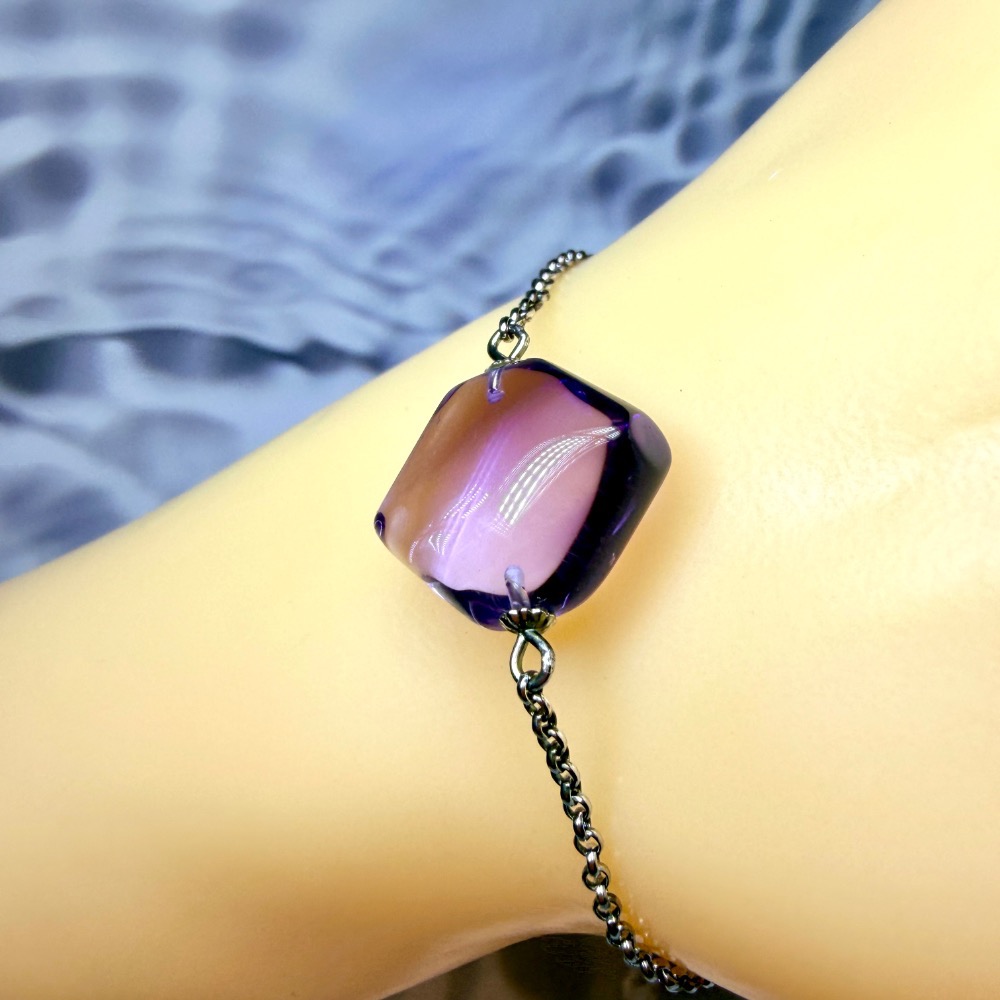 ღ꙼̈貝蒂の城堡ღ꙼̈ 巴西 紫水晶 寶瓶 手鏈 S925純銀-細節圖8