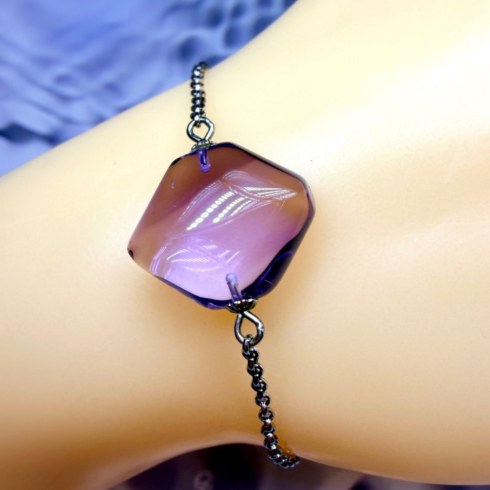 ღ꙼̈貝蒂の城堡ღ꙼̈ 巴西 紫水晶 寶瓶 手鏈 S925純銀-細節圖9